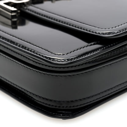 Saint Laurent Glazed Calfskin Monogram Medium Solferino Satchel Black 9 of 9