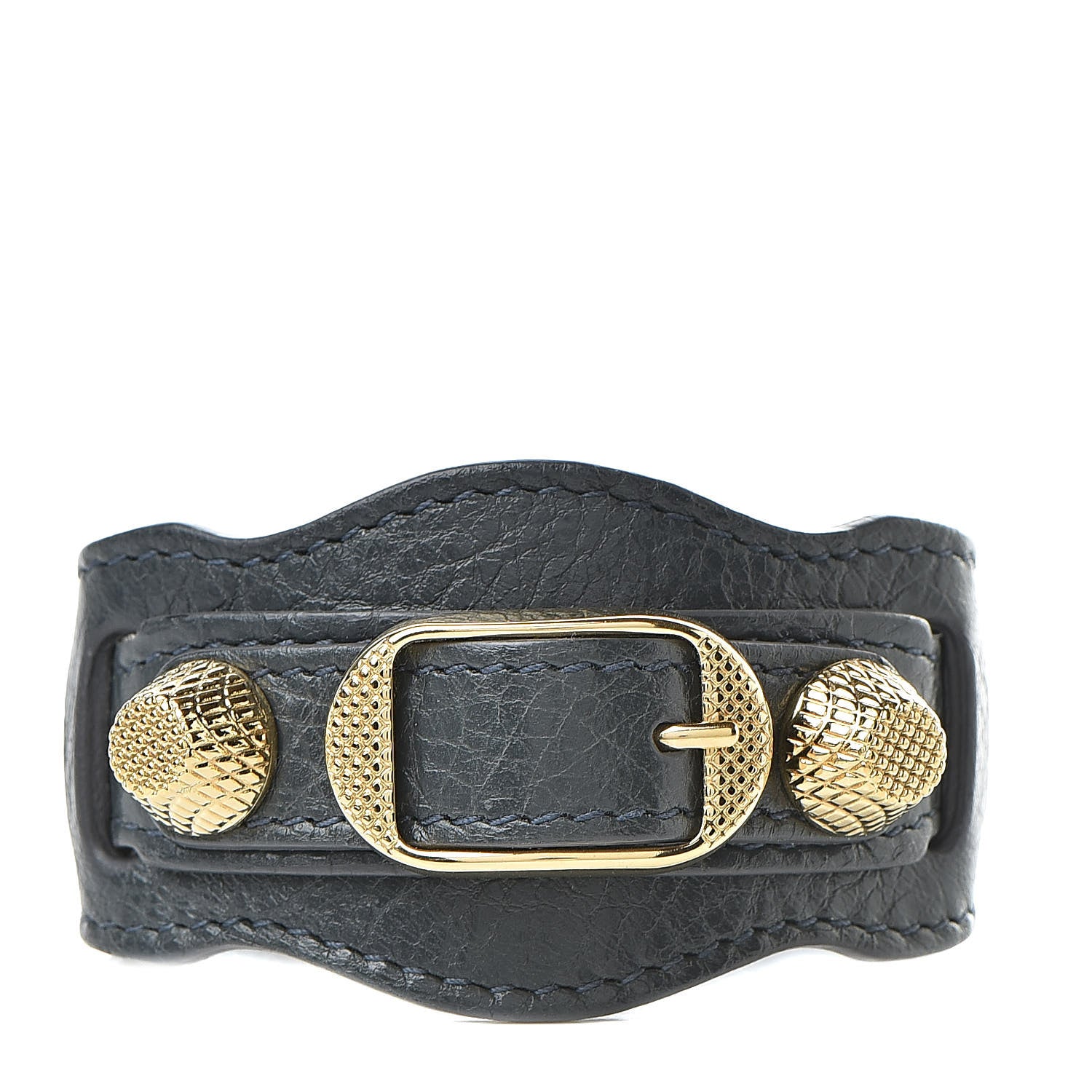 Balenciaga Agneau Arena Giant 12 Gold Hardware Bracelet Anthracite 1 of 6