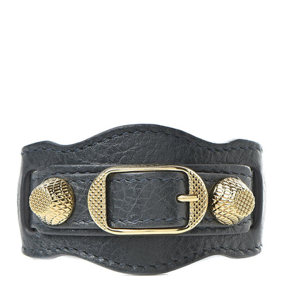 Balenciaga Agneau Arena Giant 12 Gold Hardware Bracelet Anthracite 1 of 6