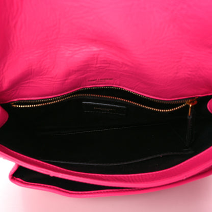 Saint Laurent Crinkled Calfskin Matelasse Monogram Medium Niki Chain Satchel Rose Glow 4 of 7