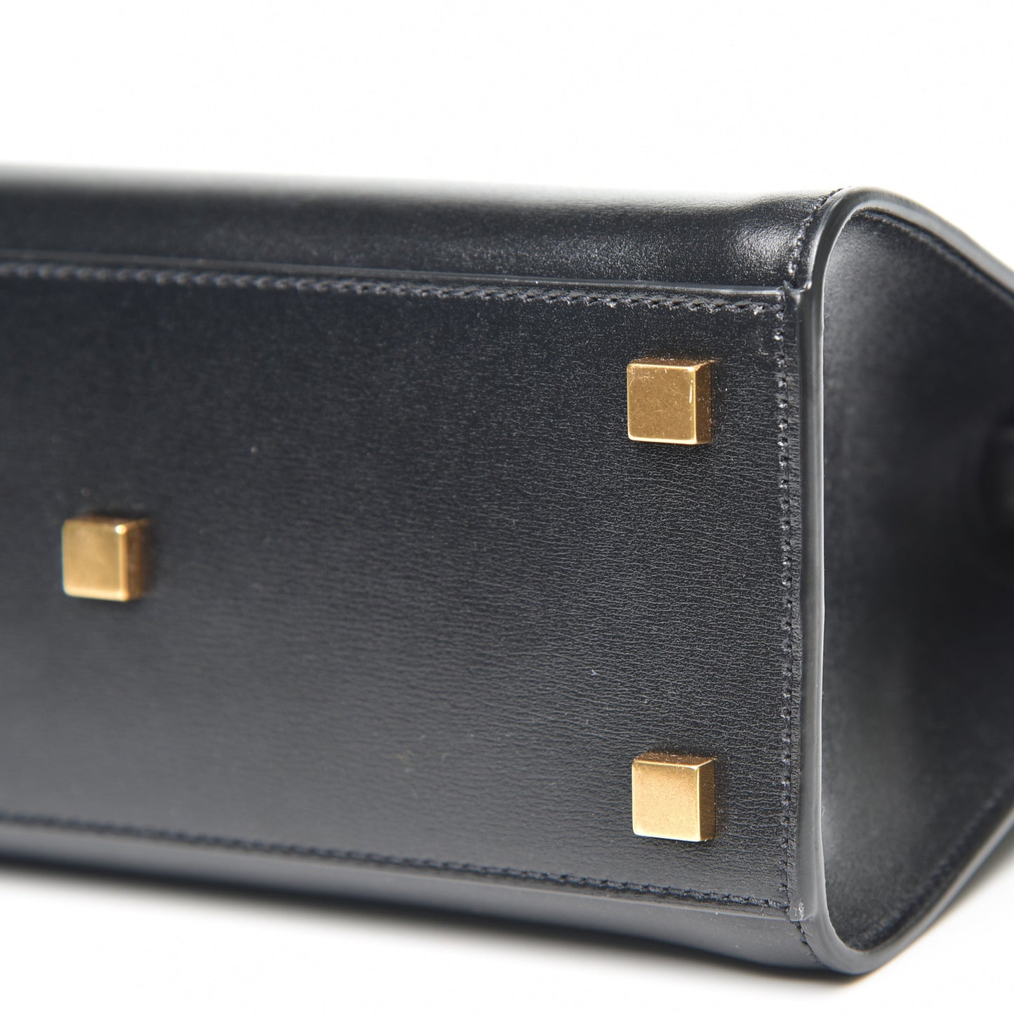 Smooth Calfskin Manhattan Nano Shopper Tote Black