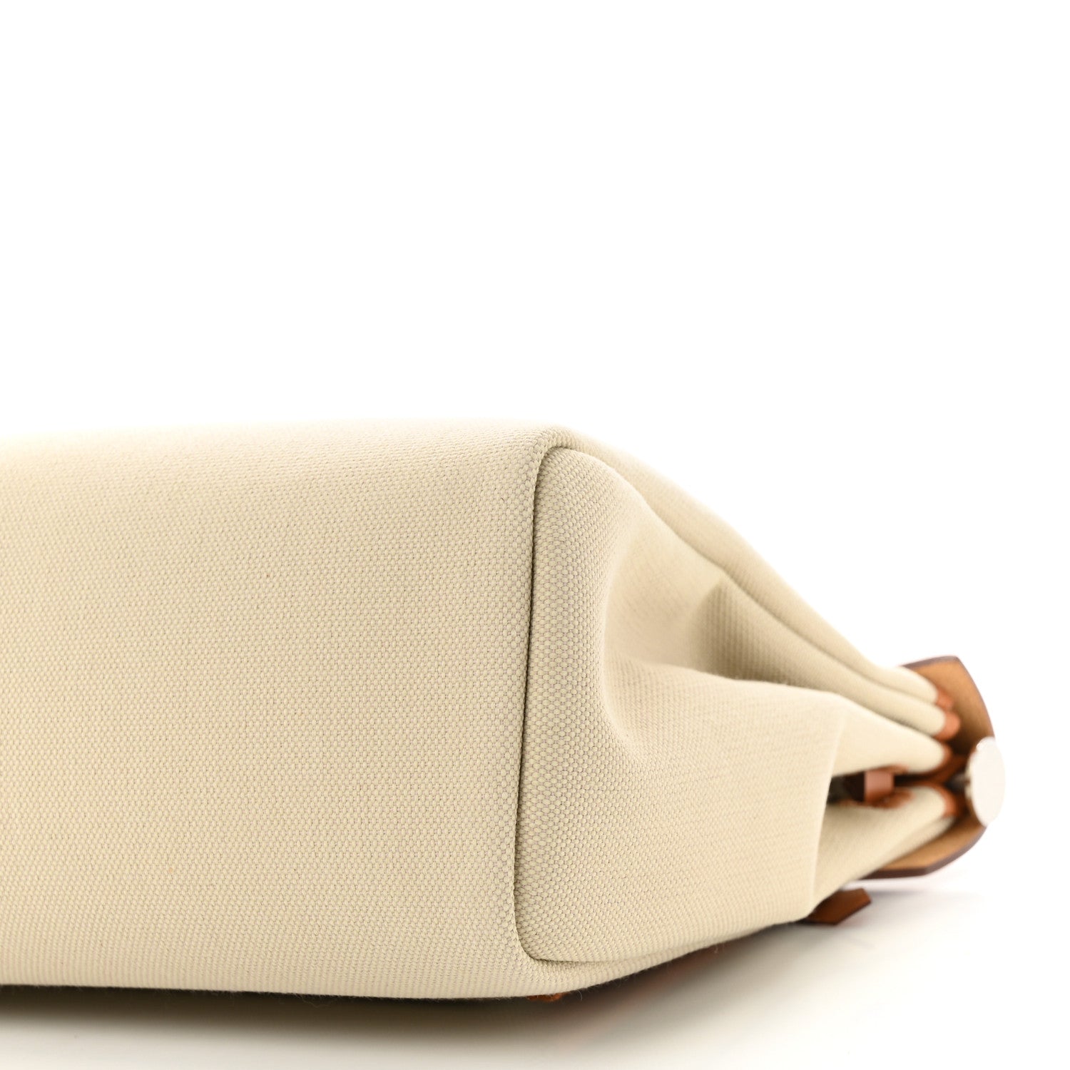 Hermes Military Toile Vache Hunter Herbag Zip Retourne 31 PM Beton Naturel 11 of 11