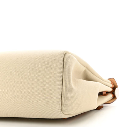 Hermes Military Toile Vache Hunter Herbag Zip Retourne 31 PM Beton Naturel 11 of 11