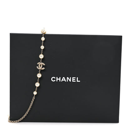 Chanel Pearl CC Necklace Light Gold 5 of 5