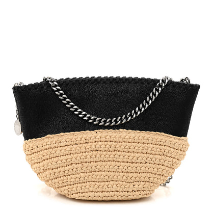 Stella McCartney Shaggy Deer Raffia Mini Shoulder Bag Black 1 of 8