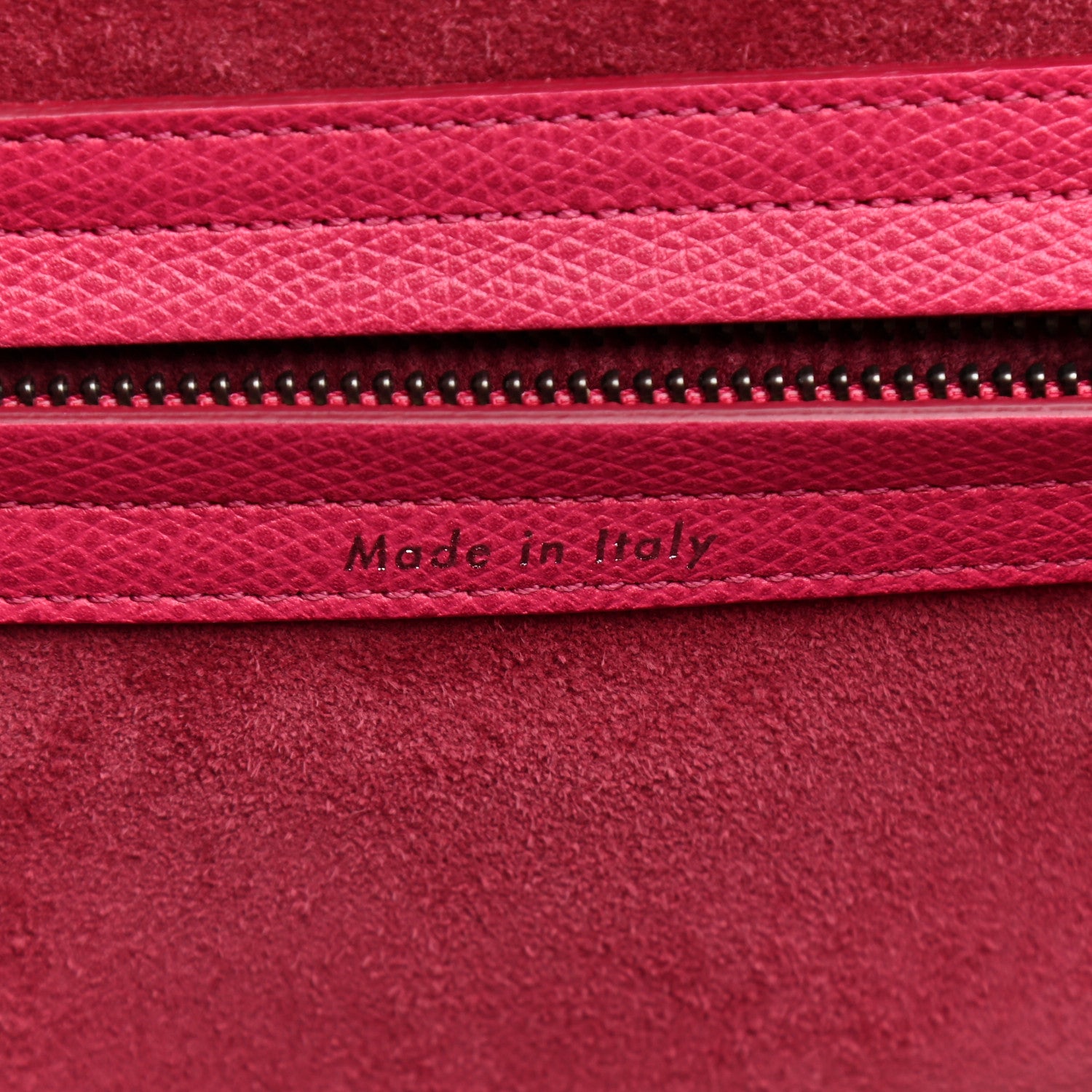 Celine Grained Calfskin Medium Phantom Luggage Fuchsia 12 of 21