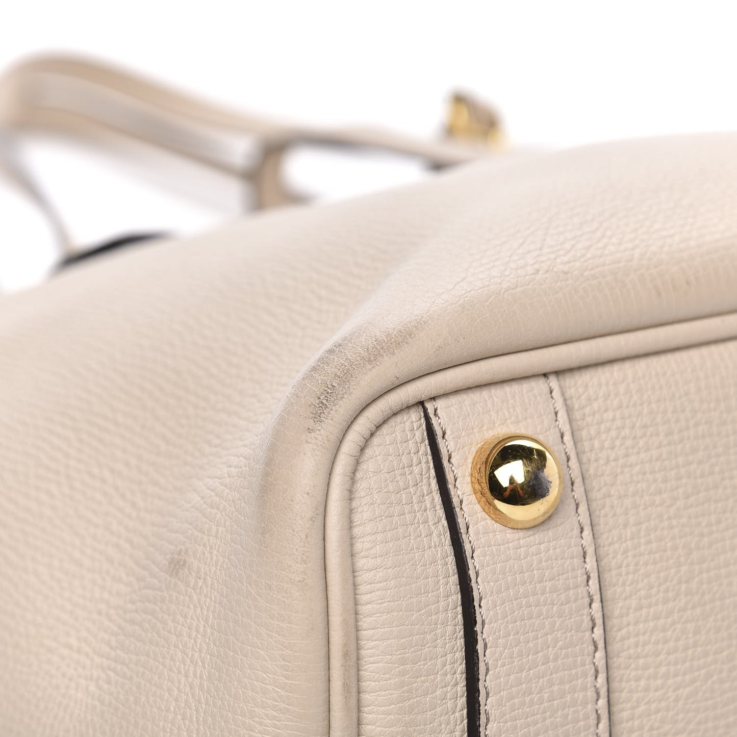 Grainy Calfskin Medium Honeybrook Tote Limestone