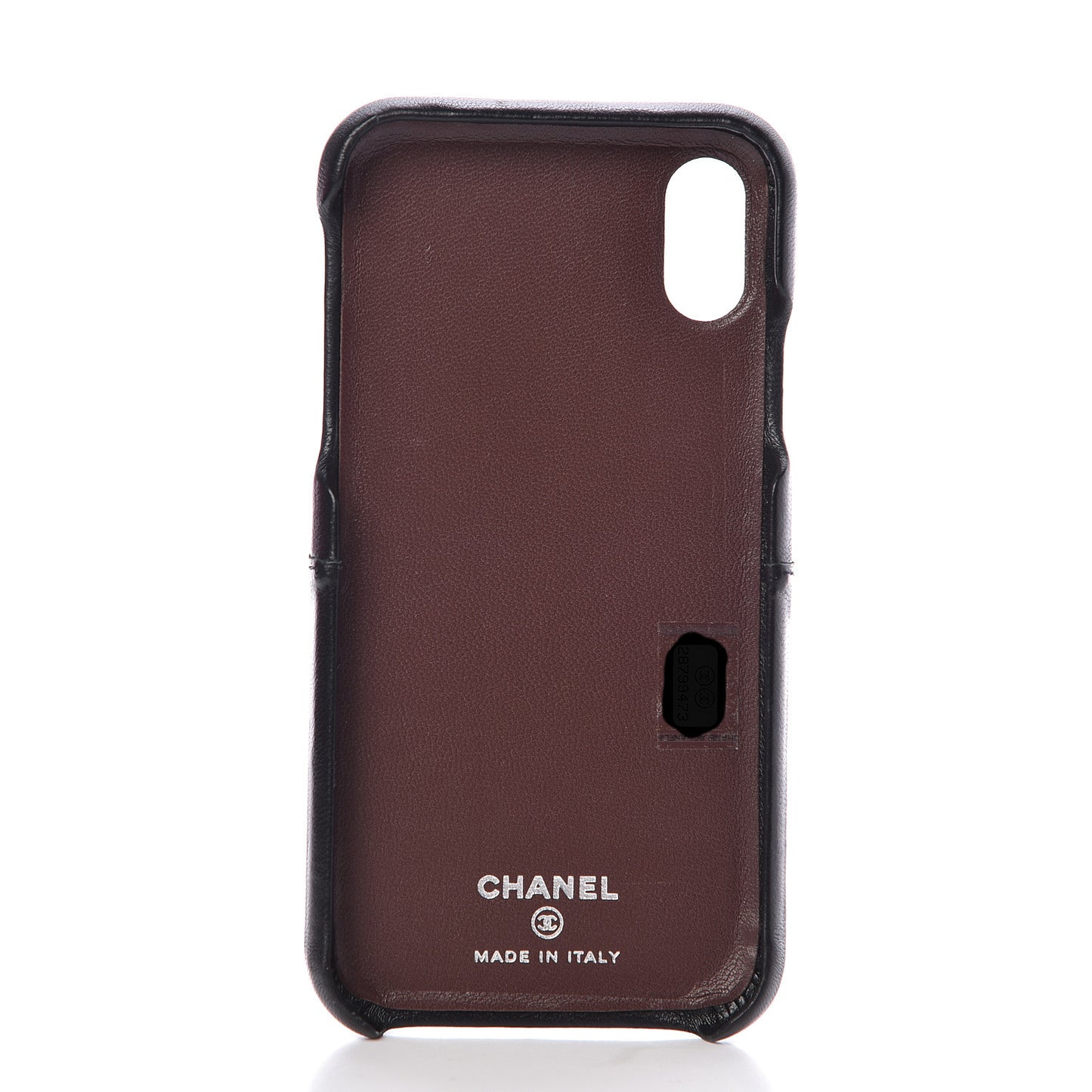 Lambskin Quilted iPhone X Case Black