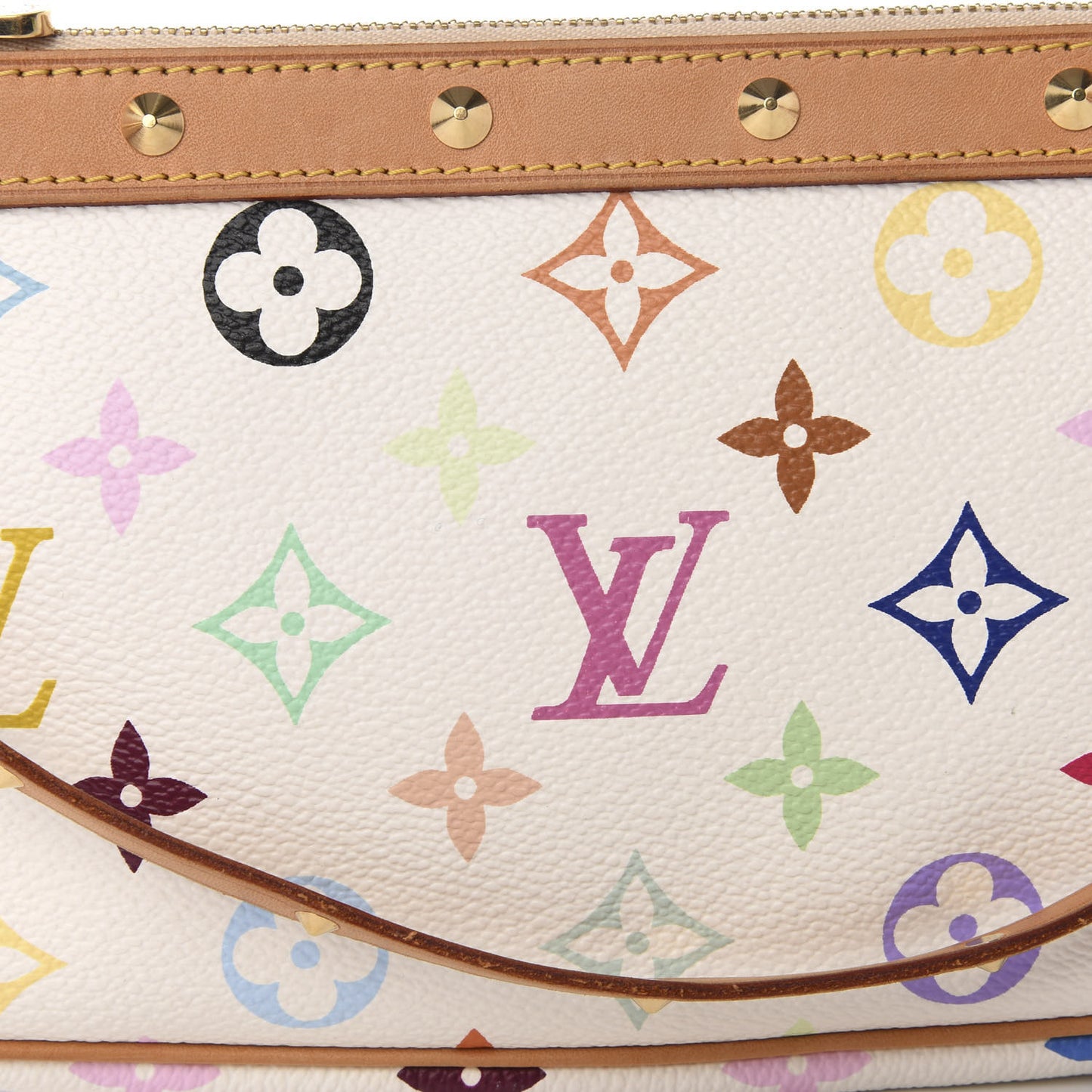 Monogram Multicolor Pochette Accessories White