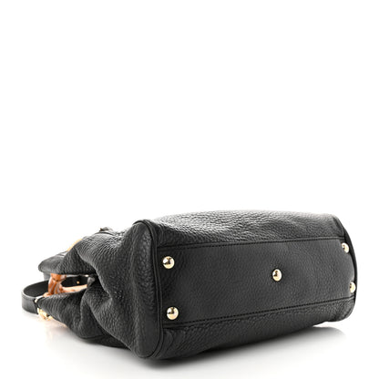 Gucci Calfskin Small Bamboo Shopper Tote Black 4 of 20