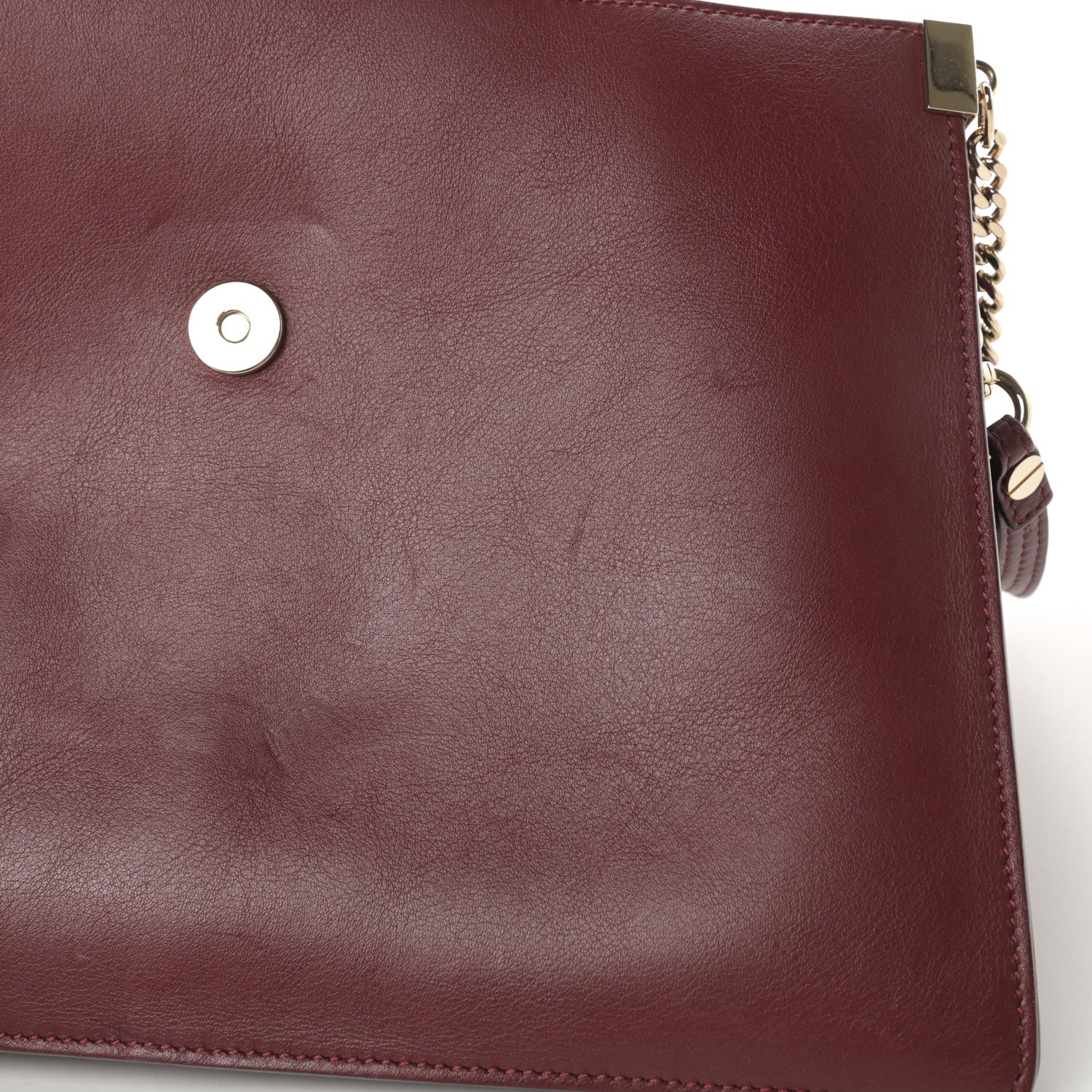 Chloe Calfskin Suede Medium Faye Shoulder Bag Plum Purple 12 of 13