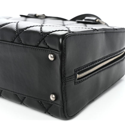 Chanel Calfskin Quilted Top Handle Bag Black 10 of 10