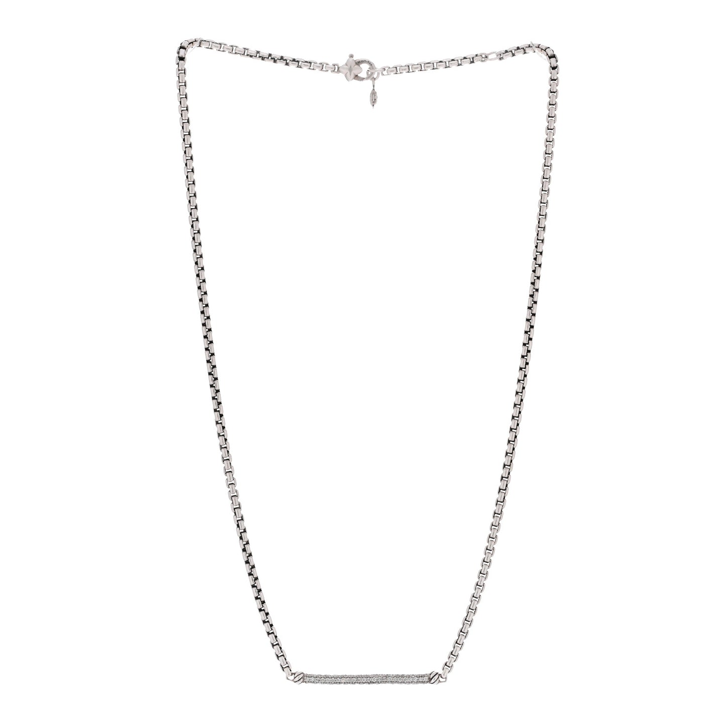 Sterling Silver Diamond Petite Metro Necklace