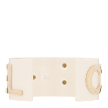 Chanel Resin Metal Cuff White 2 of 3
