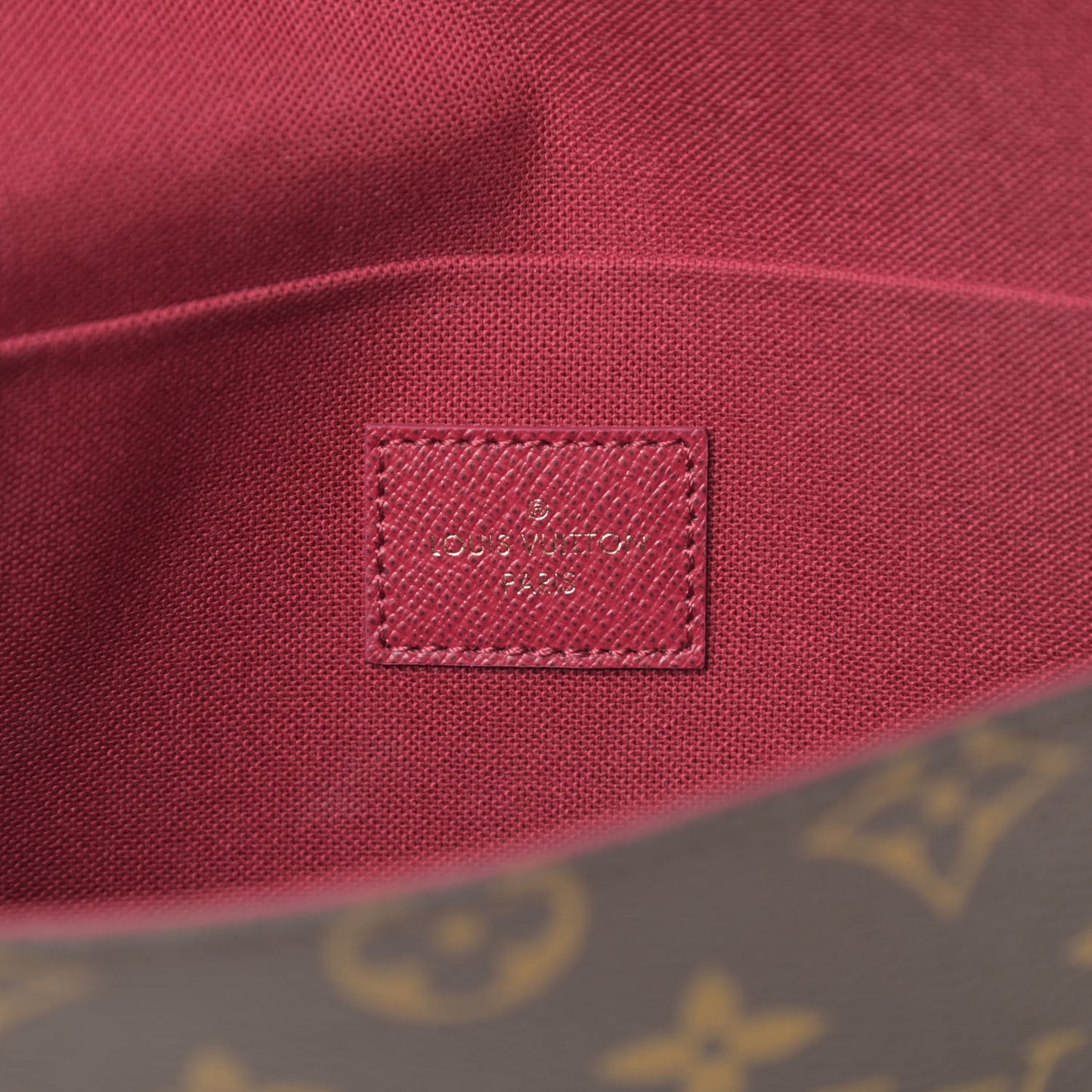 Monogram Pochette Felicie Chain Wallet Fuchsia