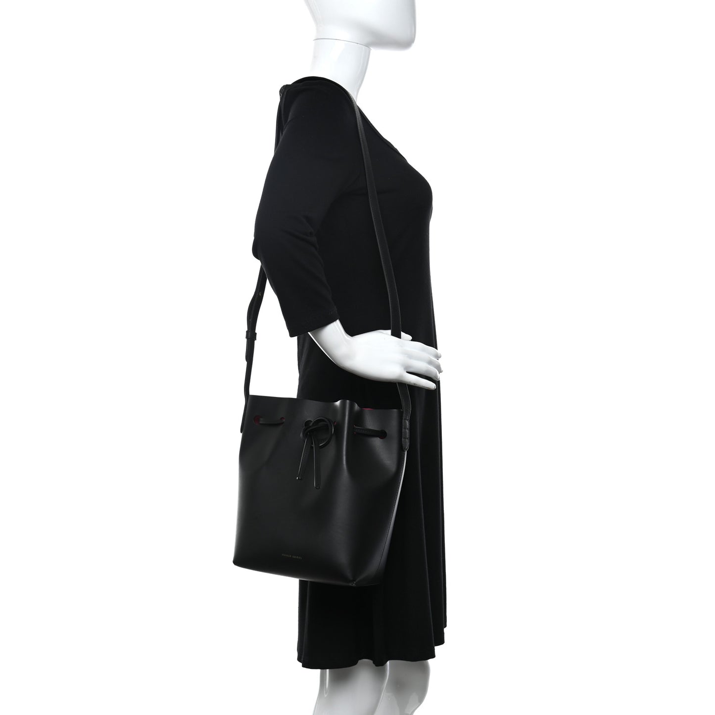 Calfskin Mini Bucket Bag Dolly Black