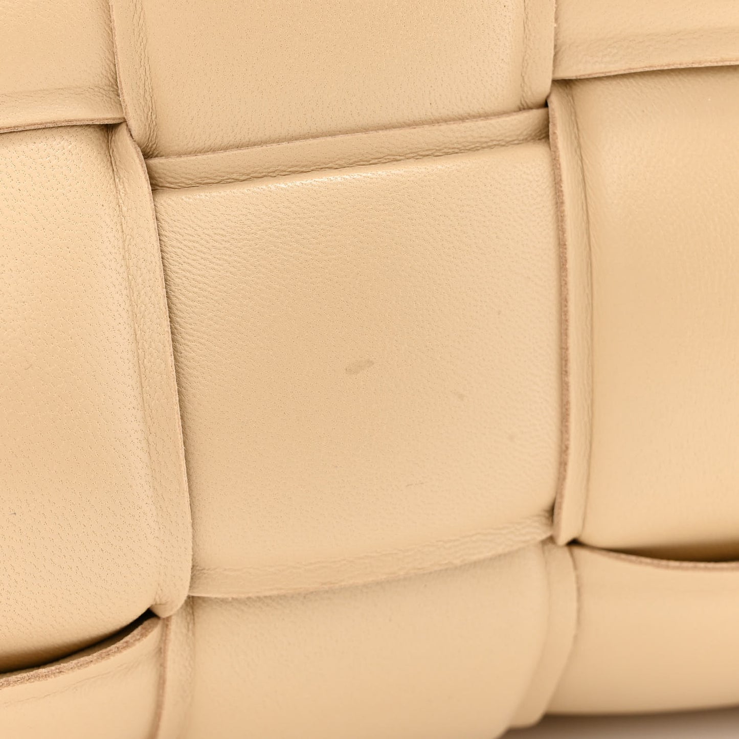 Nappa Maxi Intreccio Padded Cassette Crossbody Bag Porridge