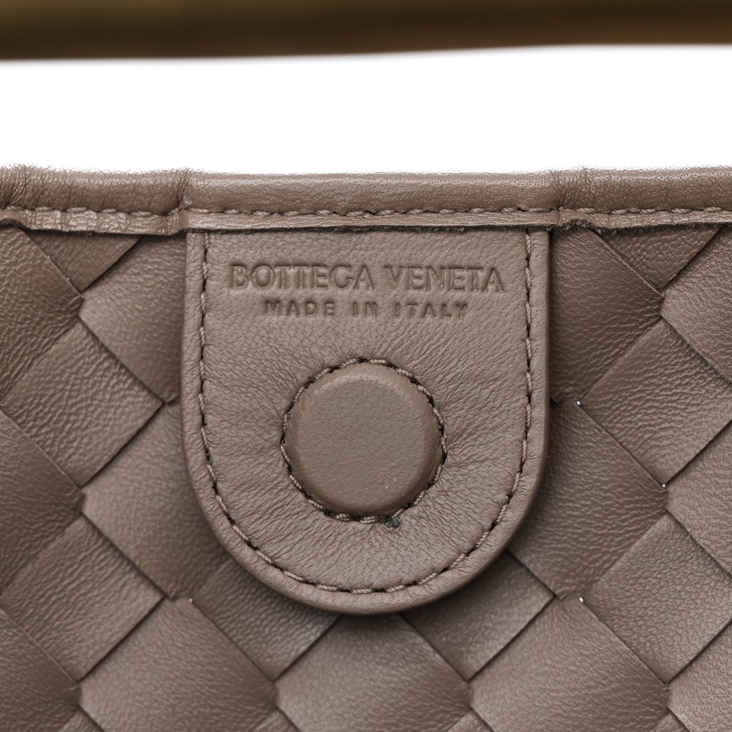 Nappa Intrecciato Medium Sardine Bag Taupe Grey