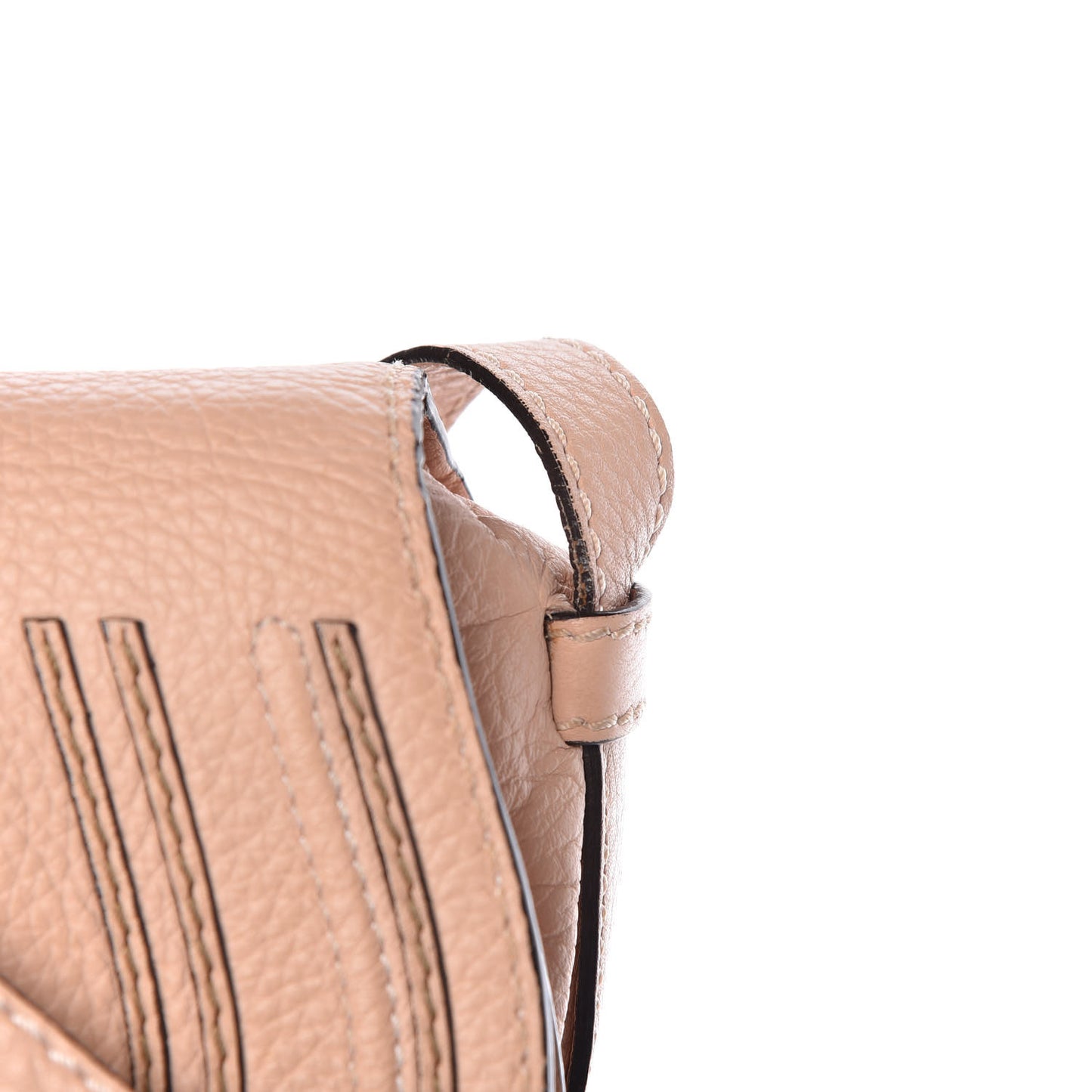 Calfskin Mini Marcie Round Crossbody Bag Blush Nude