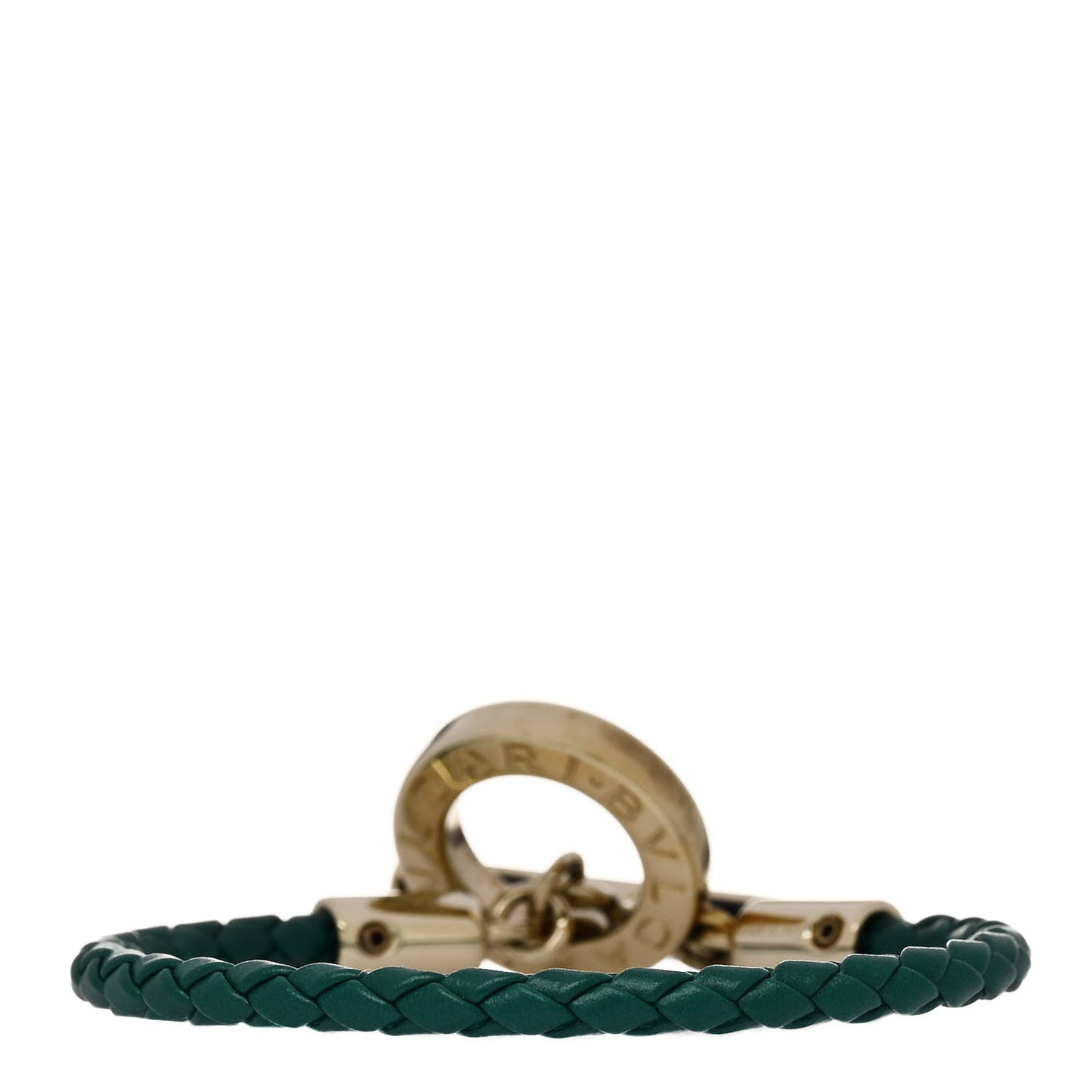 Calfskin BVLGARI Toggle Bracelet Green