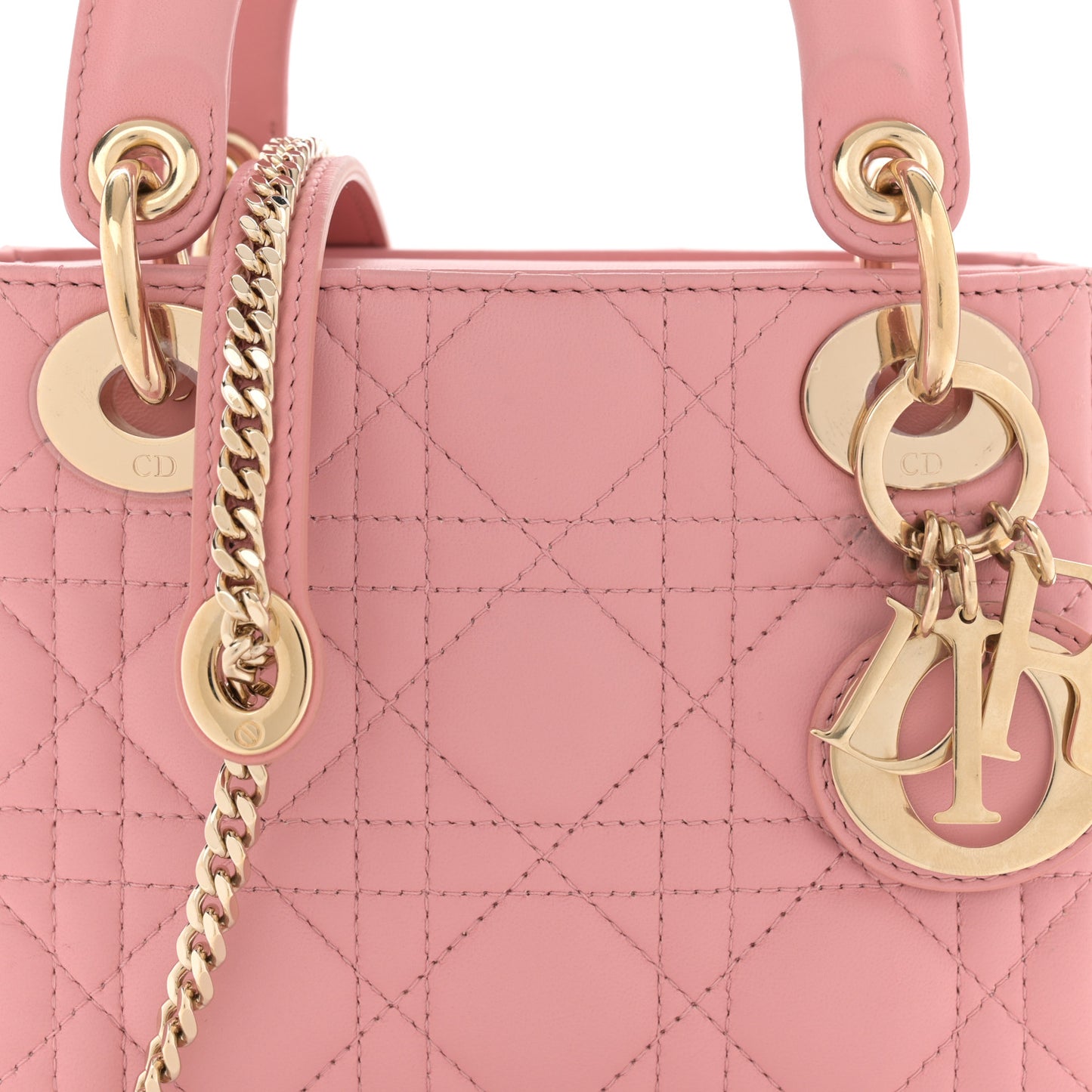 Lambskin Cannage Mini Lady Dior Light Pink