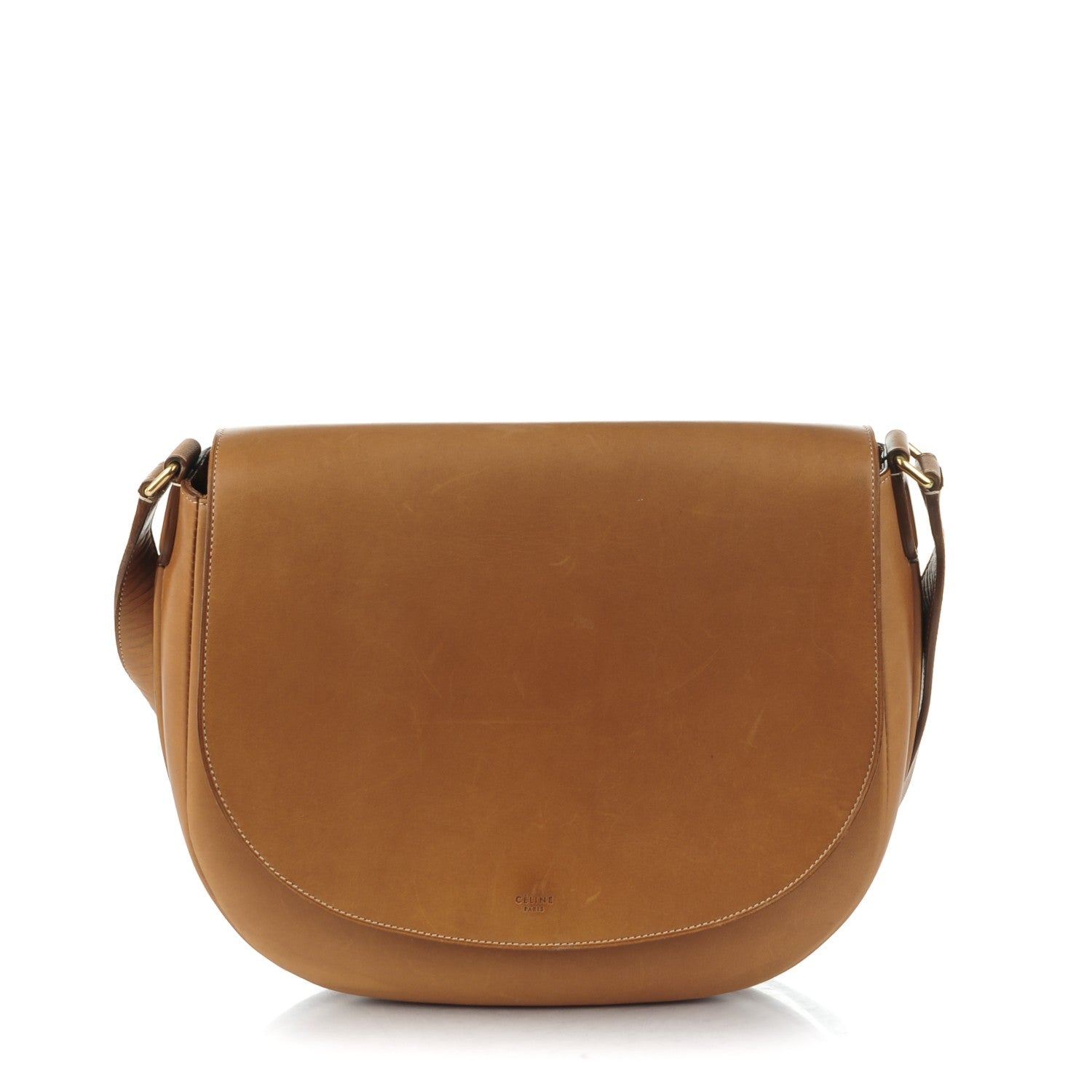 Celine Natural Calfskin Trotteur Messenger Tan 1 of 8