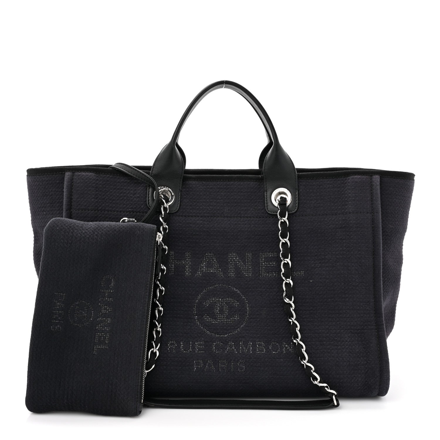Chanel Mixed Fibers Medium Deauville Tote Black 3 of 17