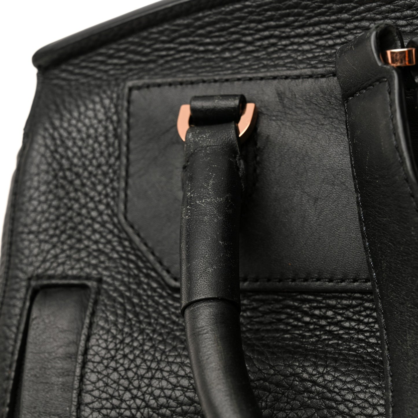 Pebbled Calfskin Prisma Skeletal Backpack Black Rose Gold Hardware