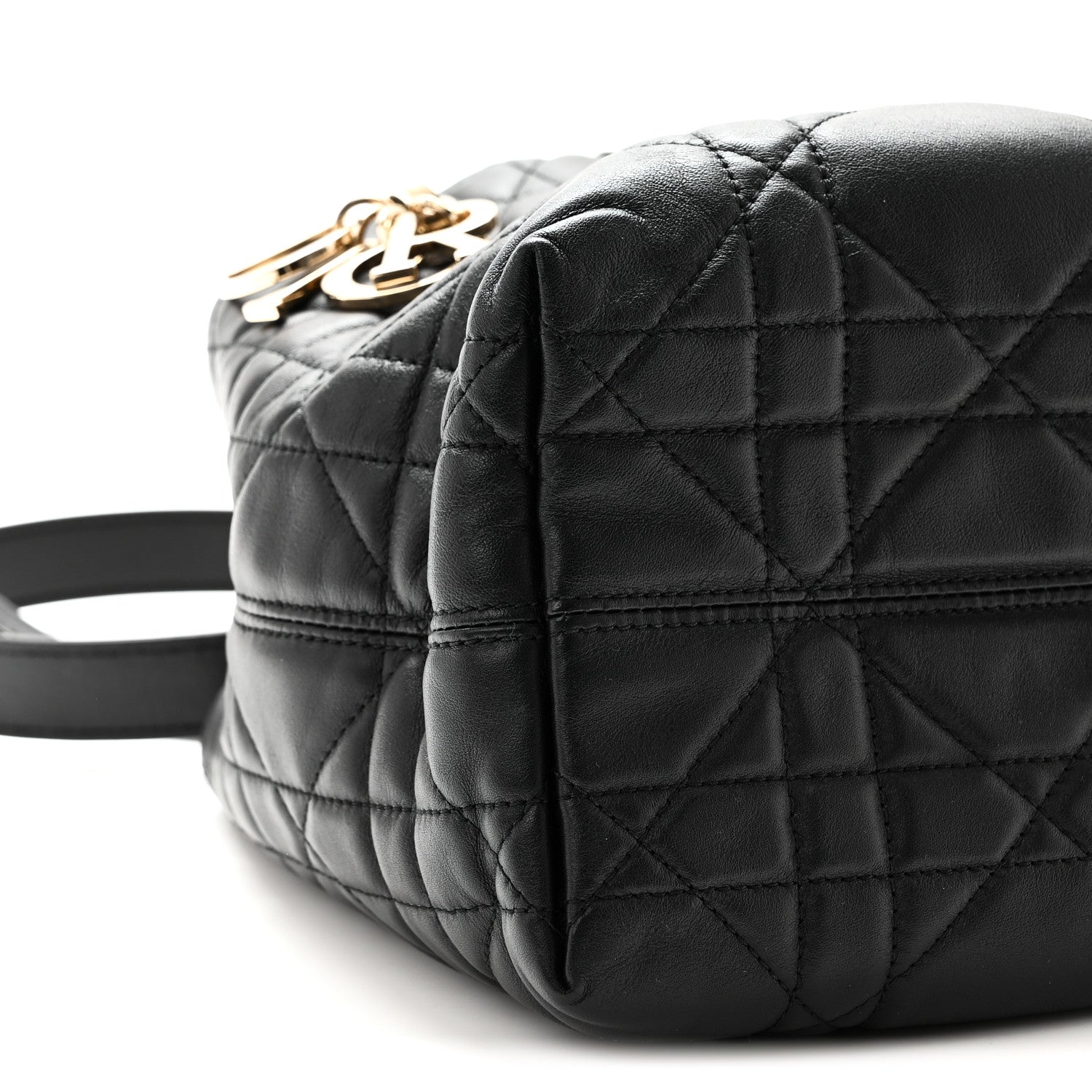 Christian Dior Calfskin Macrocannage Small Toujours Vertical Tote Black 8 of 9
