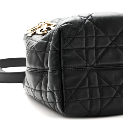 Christian Dior Calfskin Macrocannage Small Toujours Vertical Tote Black 8 of 9