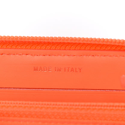Chanel Patent Quilted Small Boy Zip Around Wallet Orange 7 of 11