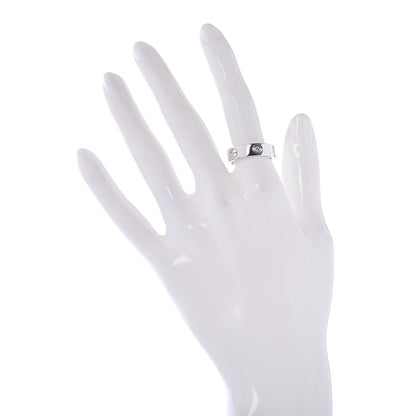 Cartier 18K White Gold 3 Diamond 5.5mm LOVE Ring 53 6.5 2 of 5