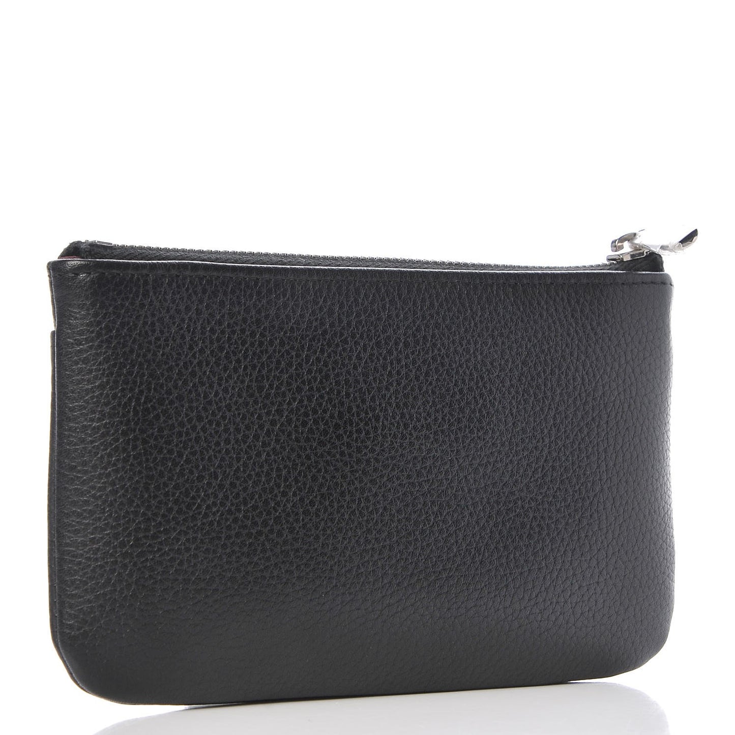 Grained Calfskin Small Neo Executive Cosmetic Case Black