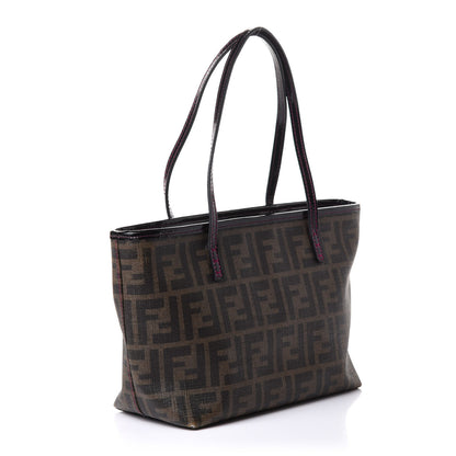 Fendi Zucca Spalmati Ladybug Print Mini Roll Tote Tobacco Pink 3 of 11