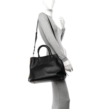Tom Ford Pebbled Calfskin Medium Jennifer Zip Tote Black 2 of 12