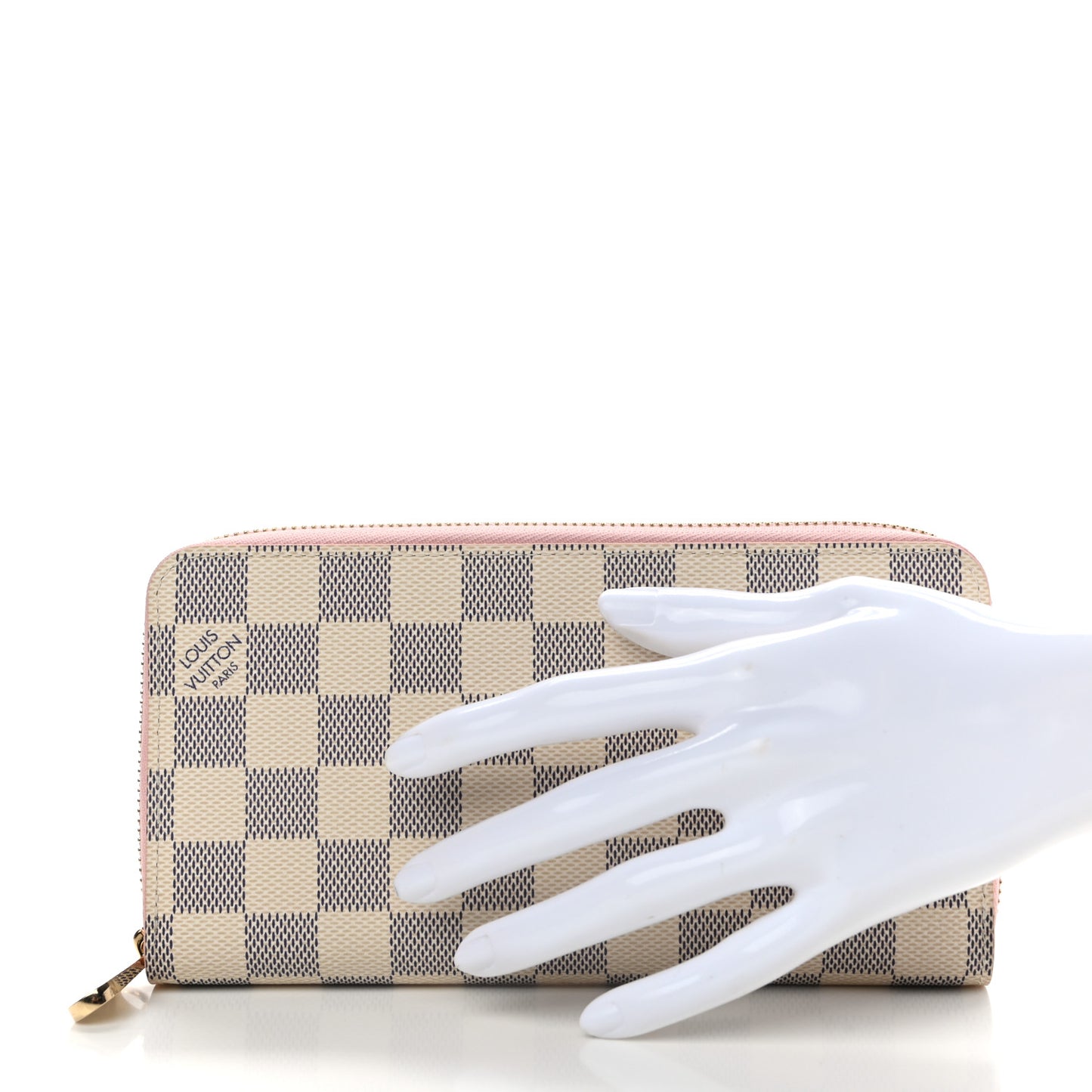 Damier Azur Zippy Wallet Rose Ballerine