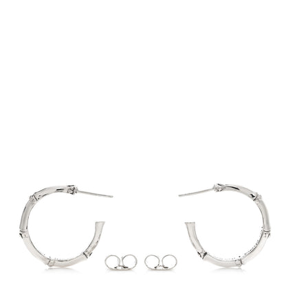 John Hardy Sterling Silver Small Bamboo Hoop Earrings 3 of 4