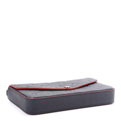 Louis Vuitton Empreinte Pochette Felicie Chain Wallet Marine Rouge 5 of 10