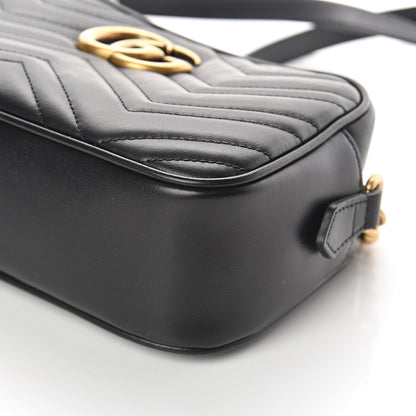 Gucci Calfskin Matelasse Small GG Marmont Chain Shoulder Bag Black 8 of 8