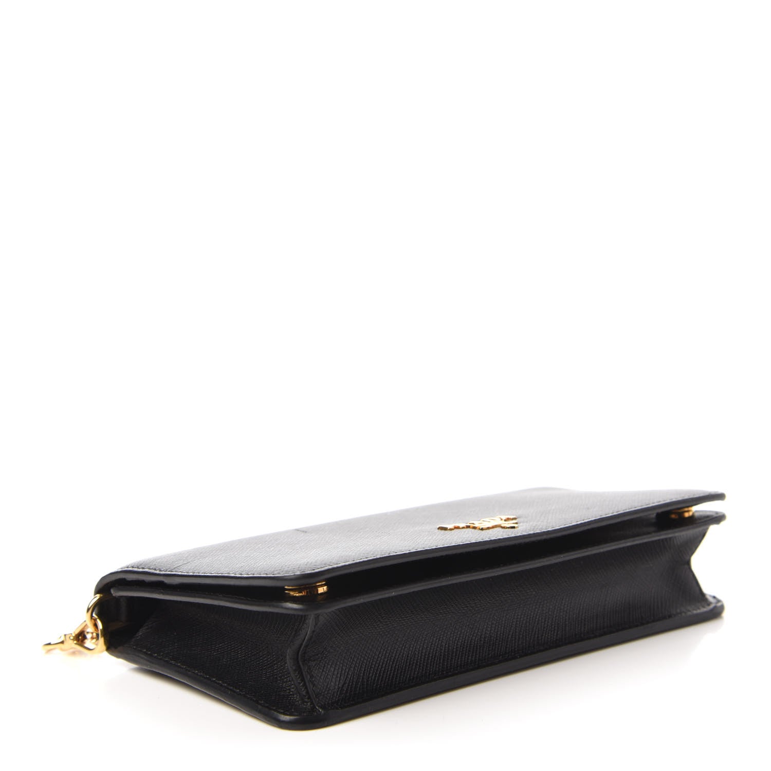 Prada Saffiano Metal Oro Mini Bag Black 4 of 10