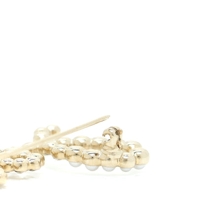 Chanel Metal Glass Swirling Pearls Brooch Pin Gold 10 of 10