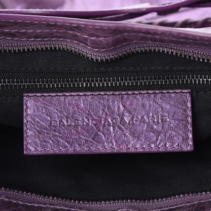 Balenciaga Agneau Classic Hardware City Metallic Purple 7 of 9