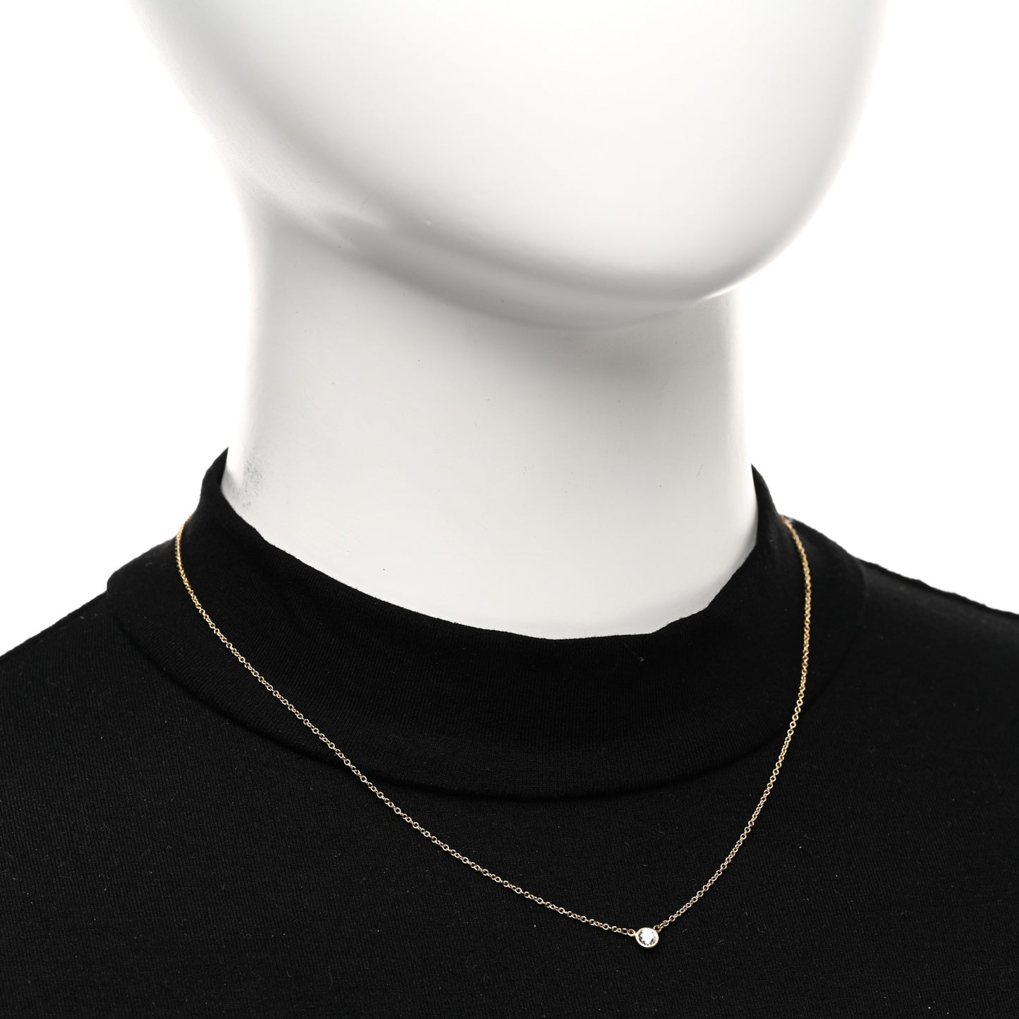 18K Yellow Gold Diamond .16ct Elsa Peretti Diamonds by the Yard Pendant Necklace