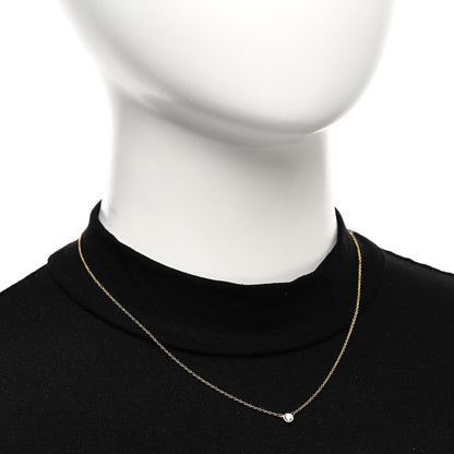 Tiffany 18K Yellow Gold Diamond .16ct Elsa Peretti Diamonds by the Yard Pendant Necklace 2 of 5