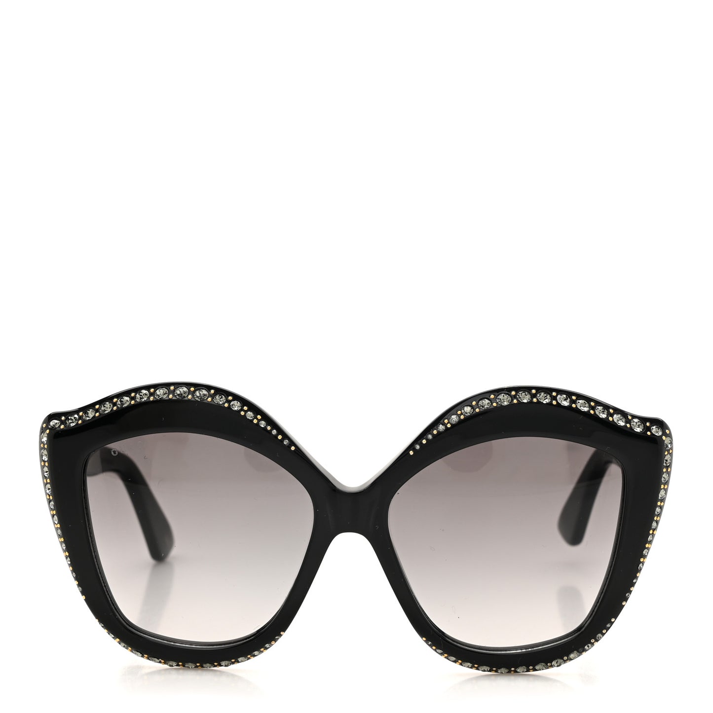 Crystal Cat Eye Sunglasses GG0118S Black