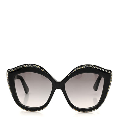 Gucci Crystal Cat Eye Sunglasses GG0118S Black 2 of 8