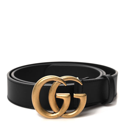 Gucci Calfskin Double G 30mm Belt 90 36 Black 1 of 6