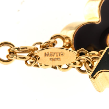 Louis Vuitton Metal Enamel Fleur De Monogram Bag Charm Dore 4 of 6