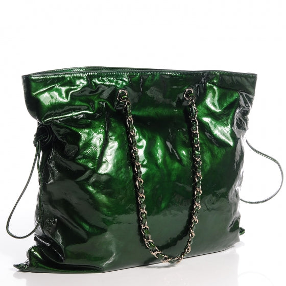 Chanel Patent Bonbons Shopper Tote Green 3 of 8