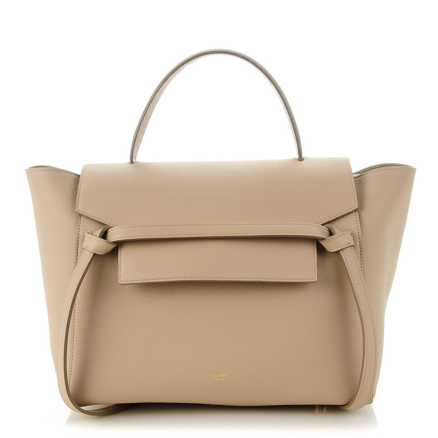 Grained Calfskin Mini Belt Bag Light Taupe